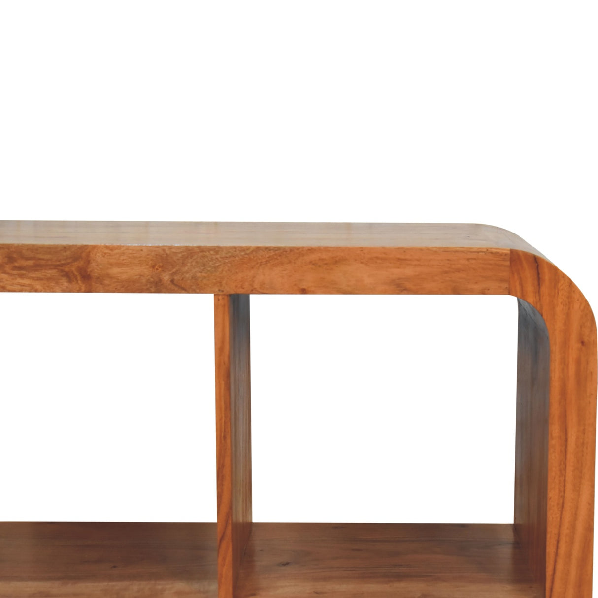 Solid Mango Wood Shelving Unit With 6 Open Compartments - Darcy