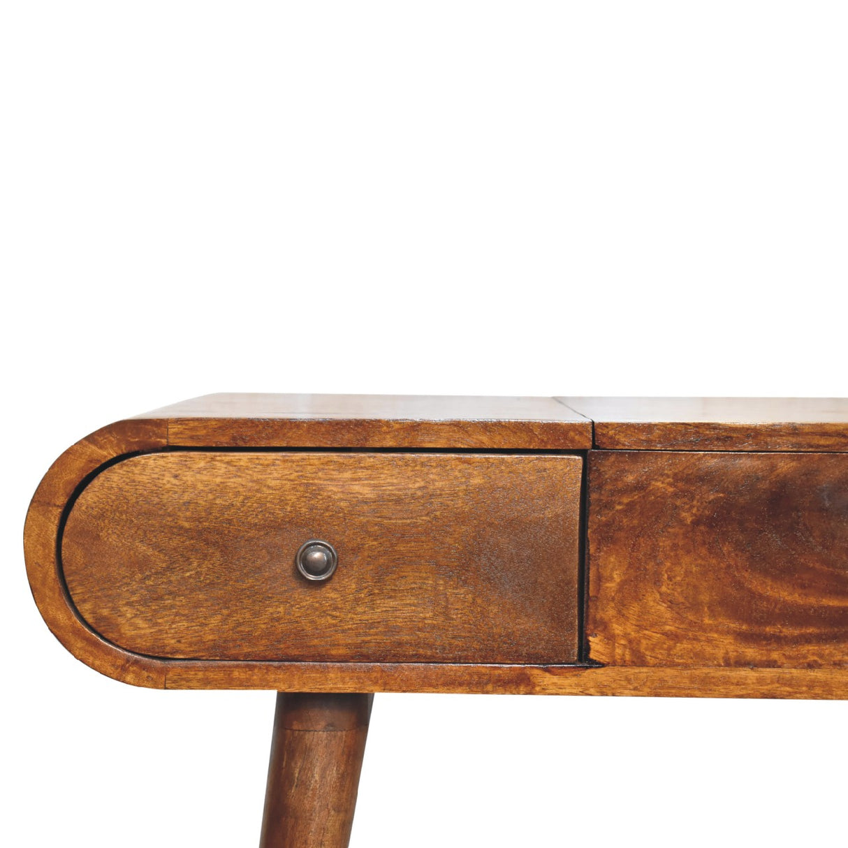 Solid Mango Wood Dressing Table With Folding Mirror - Birmingham