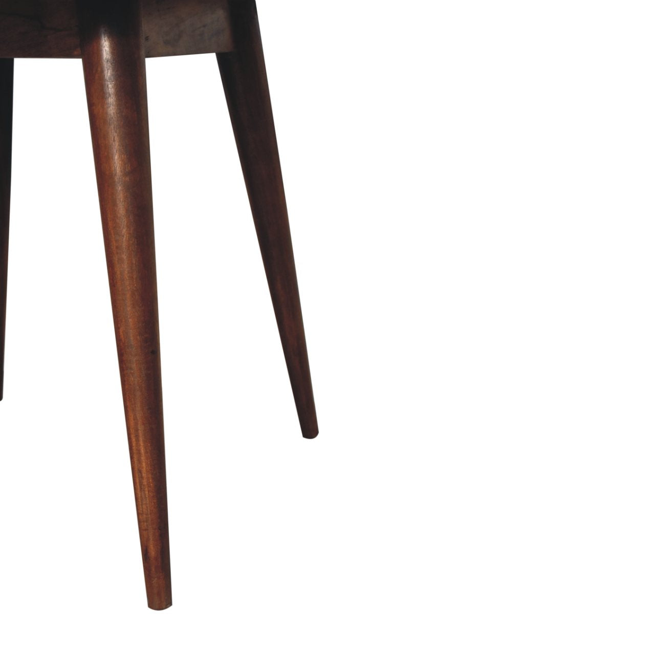 Solid Mango Wood End Table Round Nordic - Birmingham