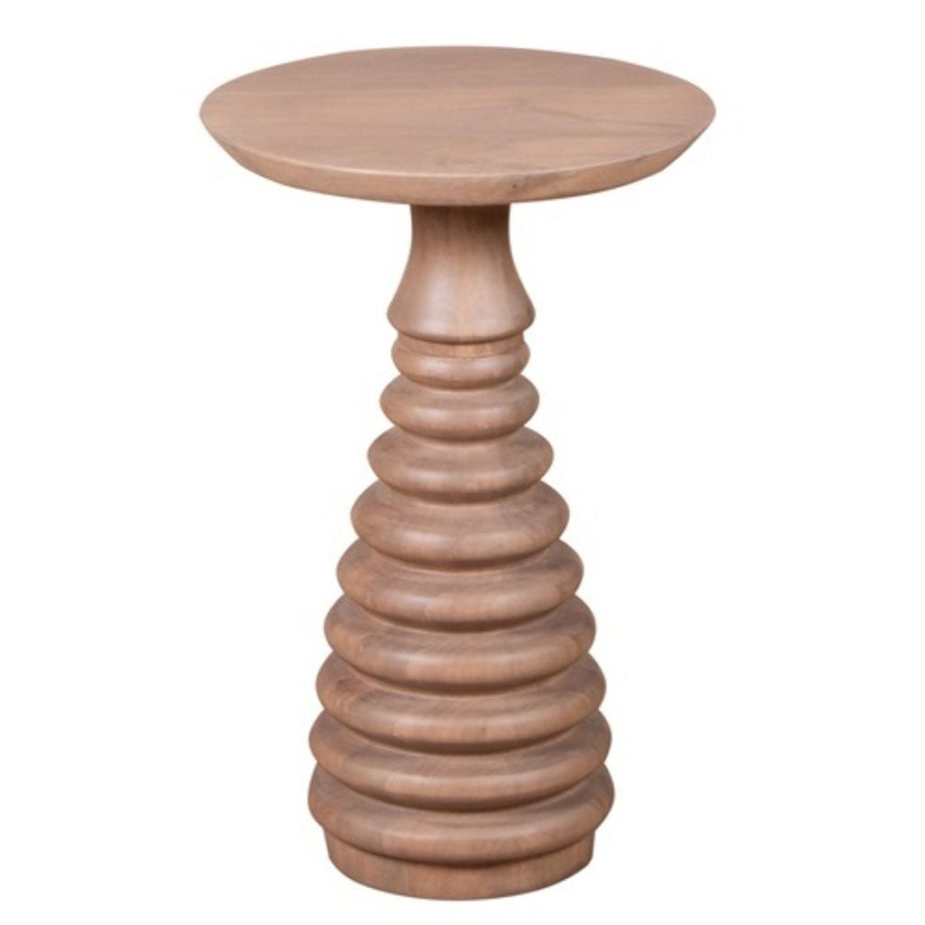 Solid Mango Wood Side Table Round - Valencia
