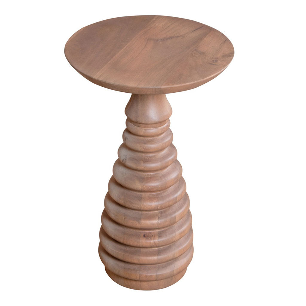 Solid Mango Wood Side Table Round - Valencia