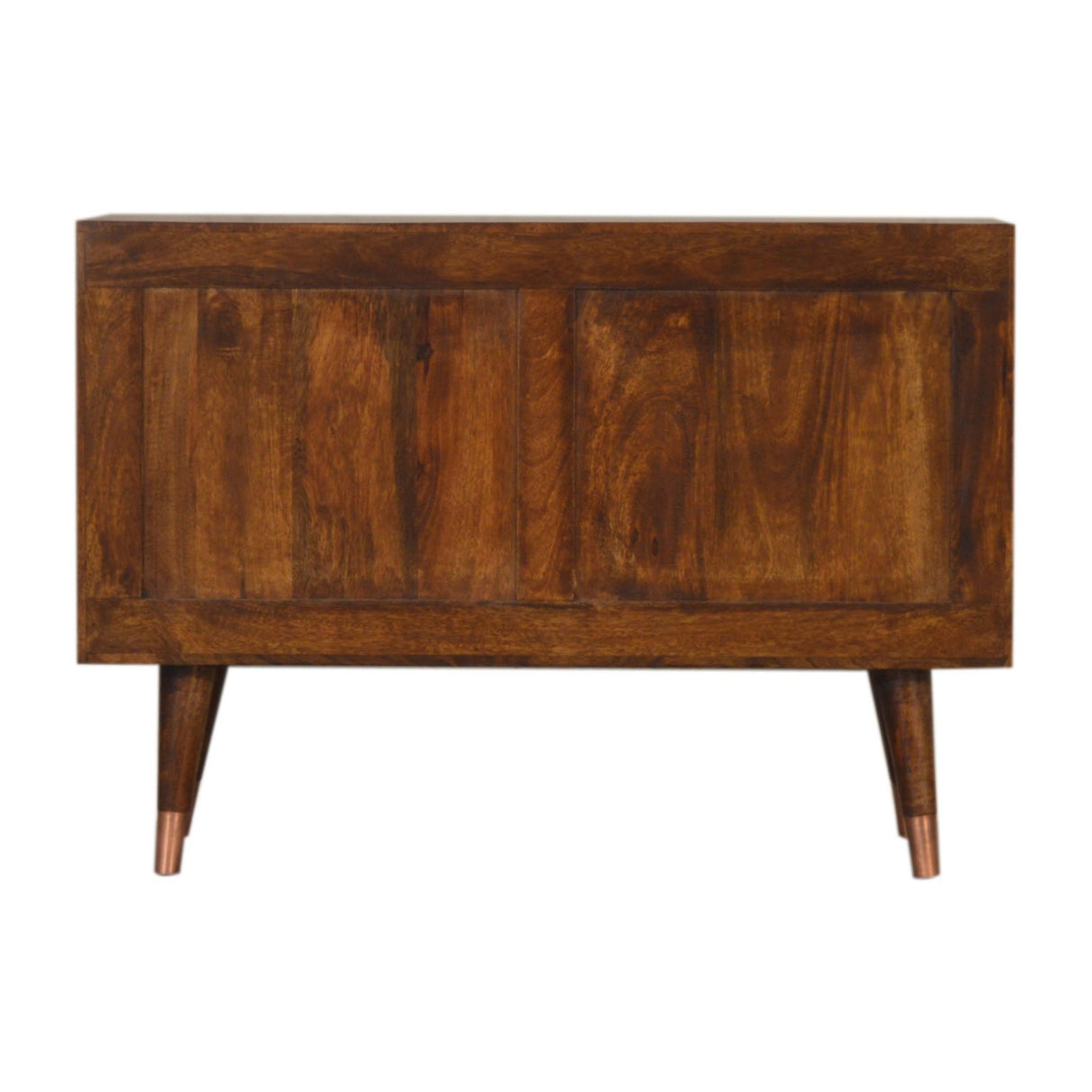 Solid Mango Wood Sideboard With 1 Copper Front Door And 3 Drawers - Manila