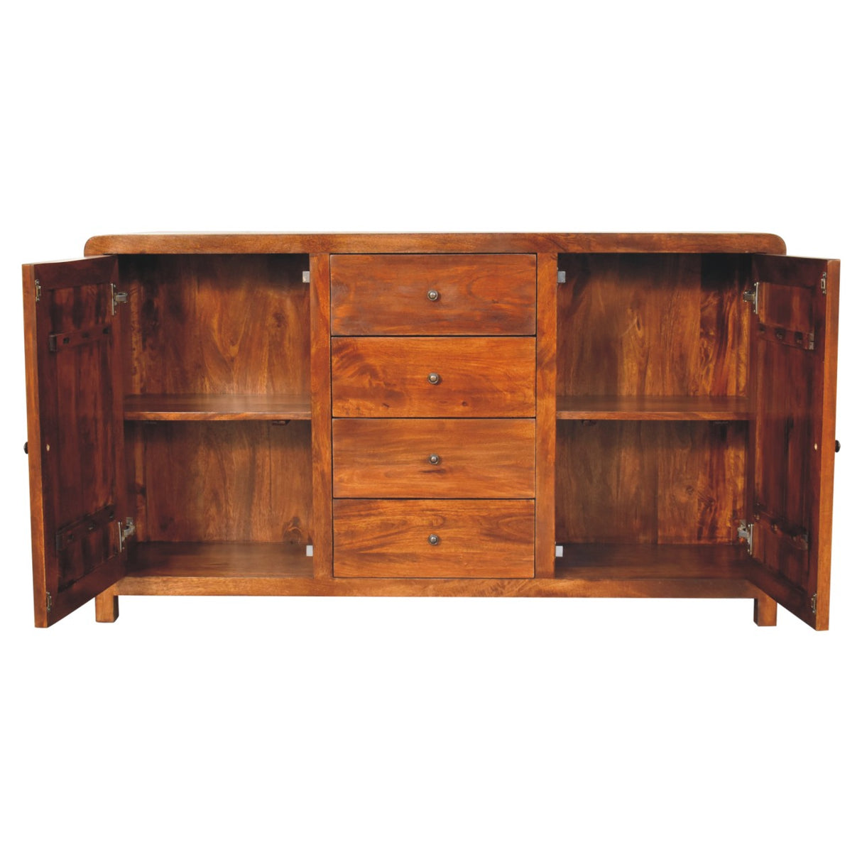 Solid Mango Wood Sideboard With 2 Doors And 4 Drawers - Aspen