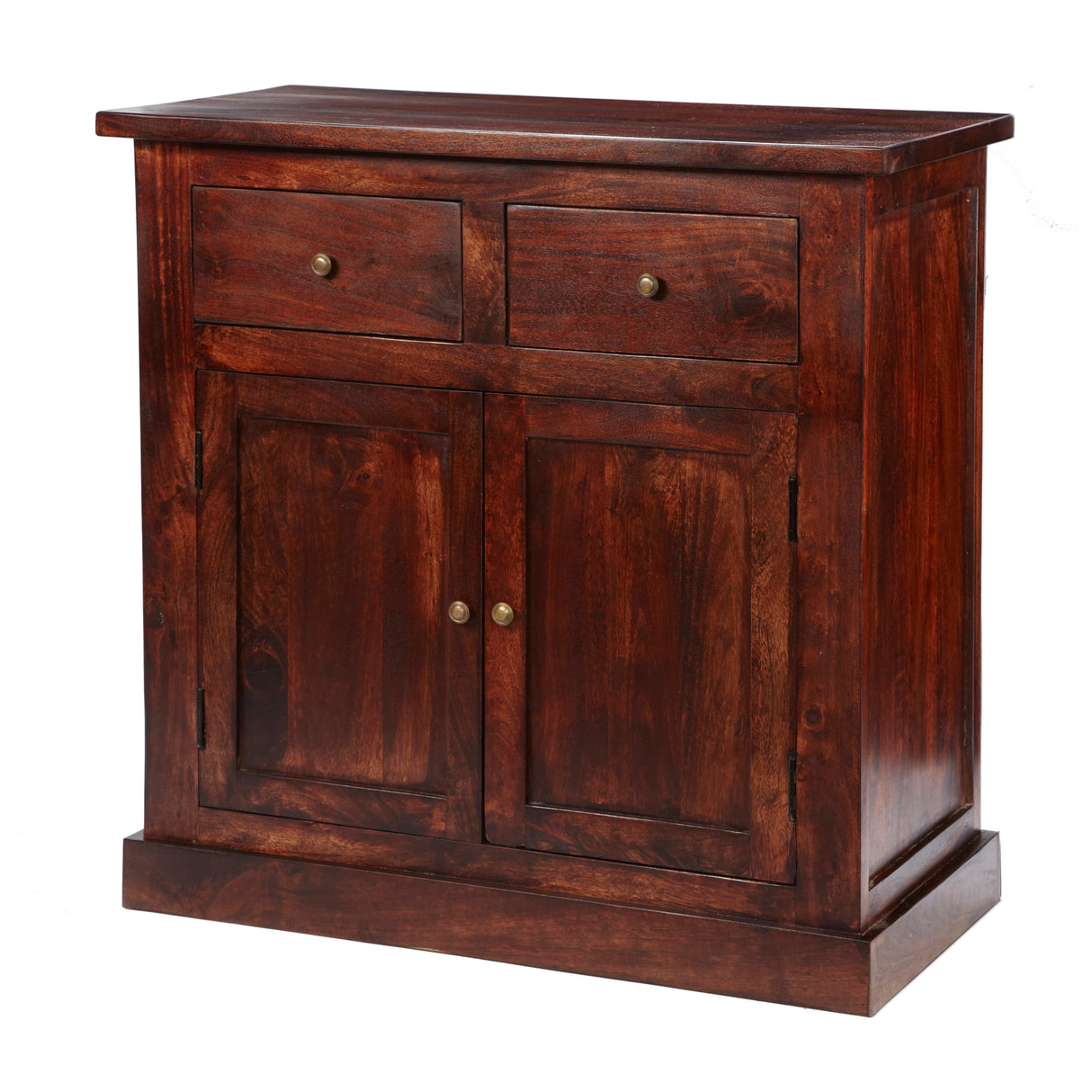 Solid Mango Wood Sideboard With 2 Doors And 2 Drawers - Jaipur