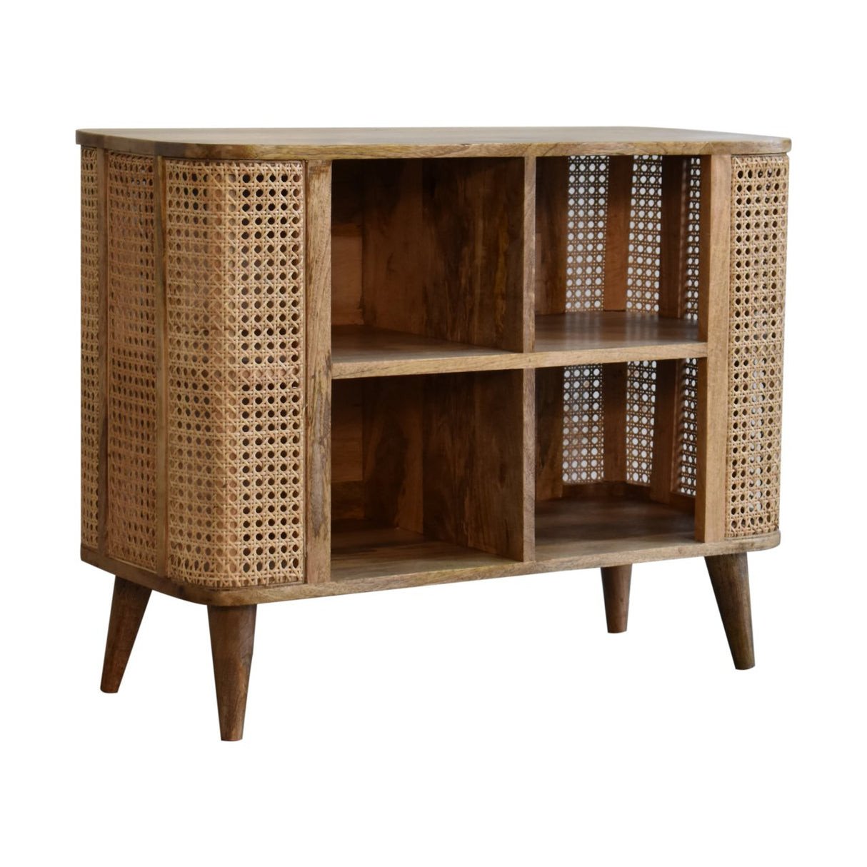 Solid Mango Wood Storage Cabinet Open - Larissa