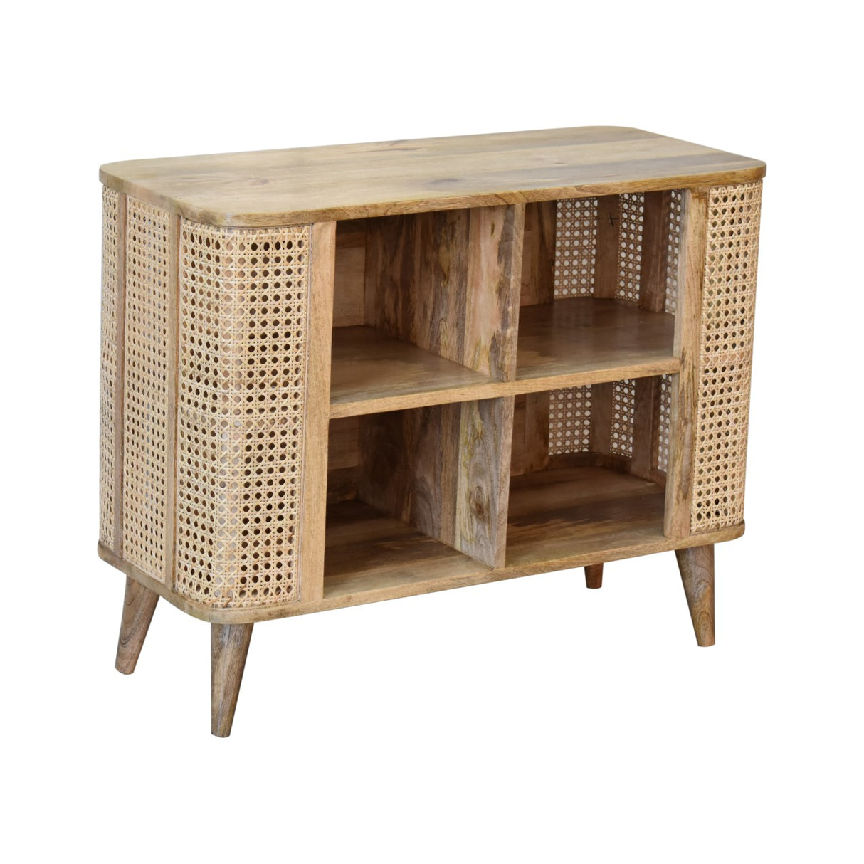 Solid Mango Wood Storage Cabinet Open - Larissa