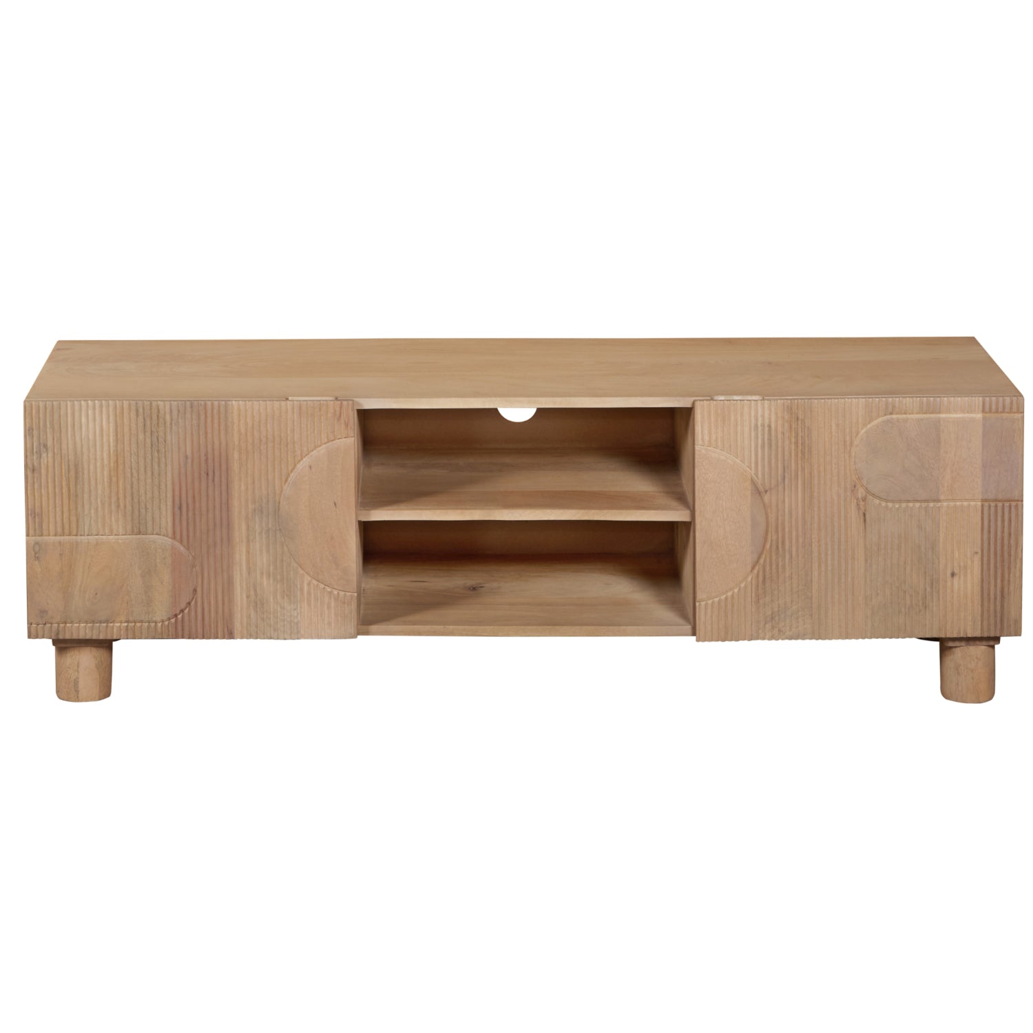 Solid Mango Wood TV Stand With 2 Doors - Austin