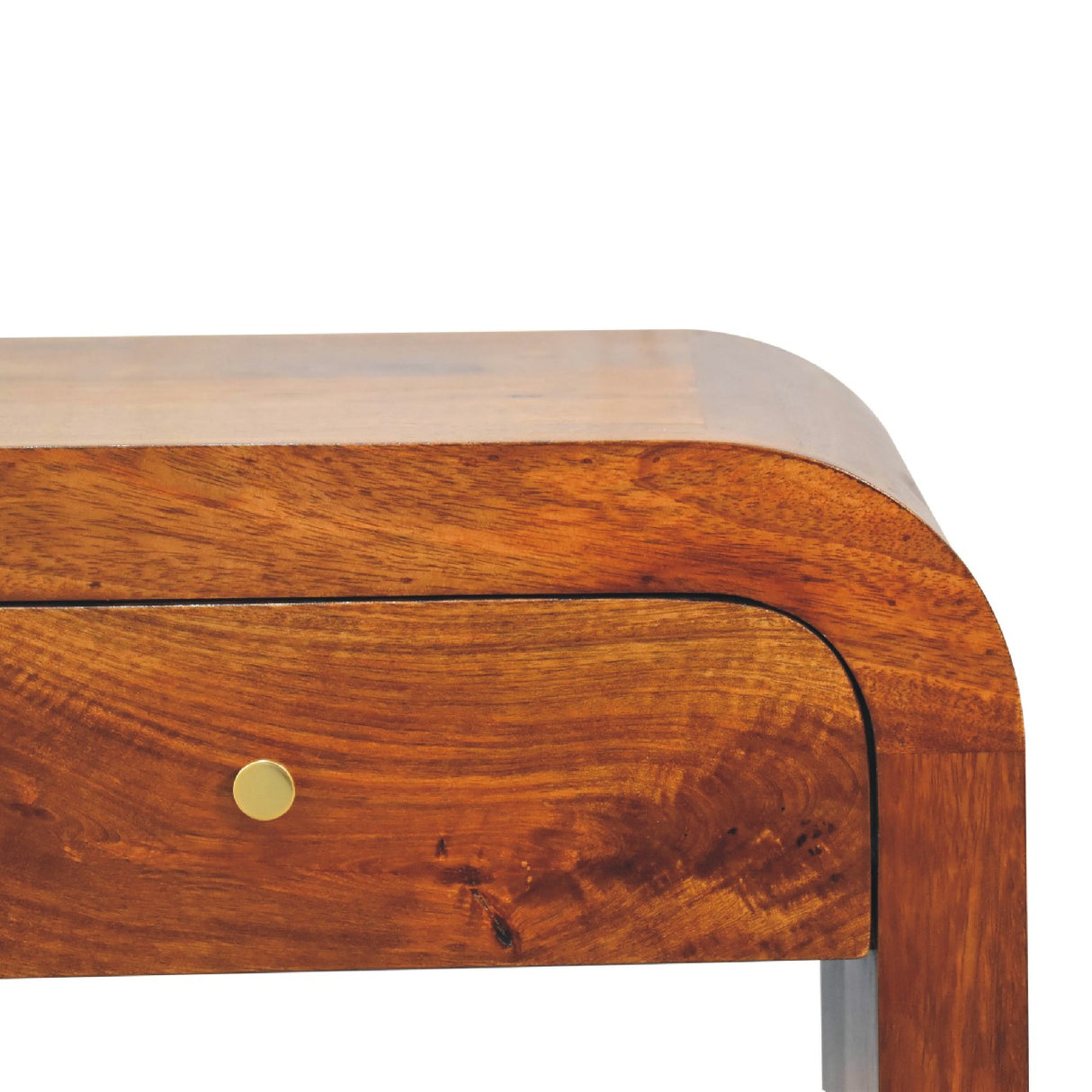 Solid Mango Wood TV Stand With 2 Drawers - Darcy