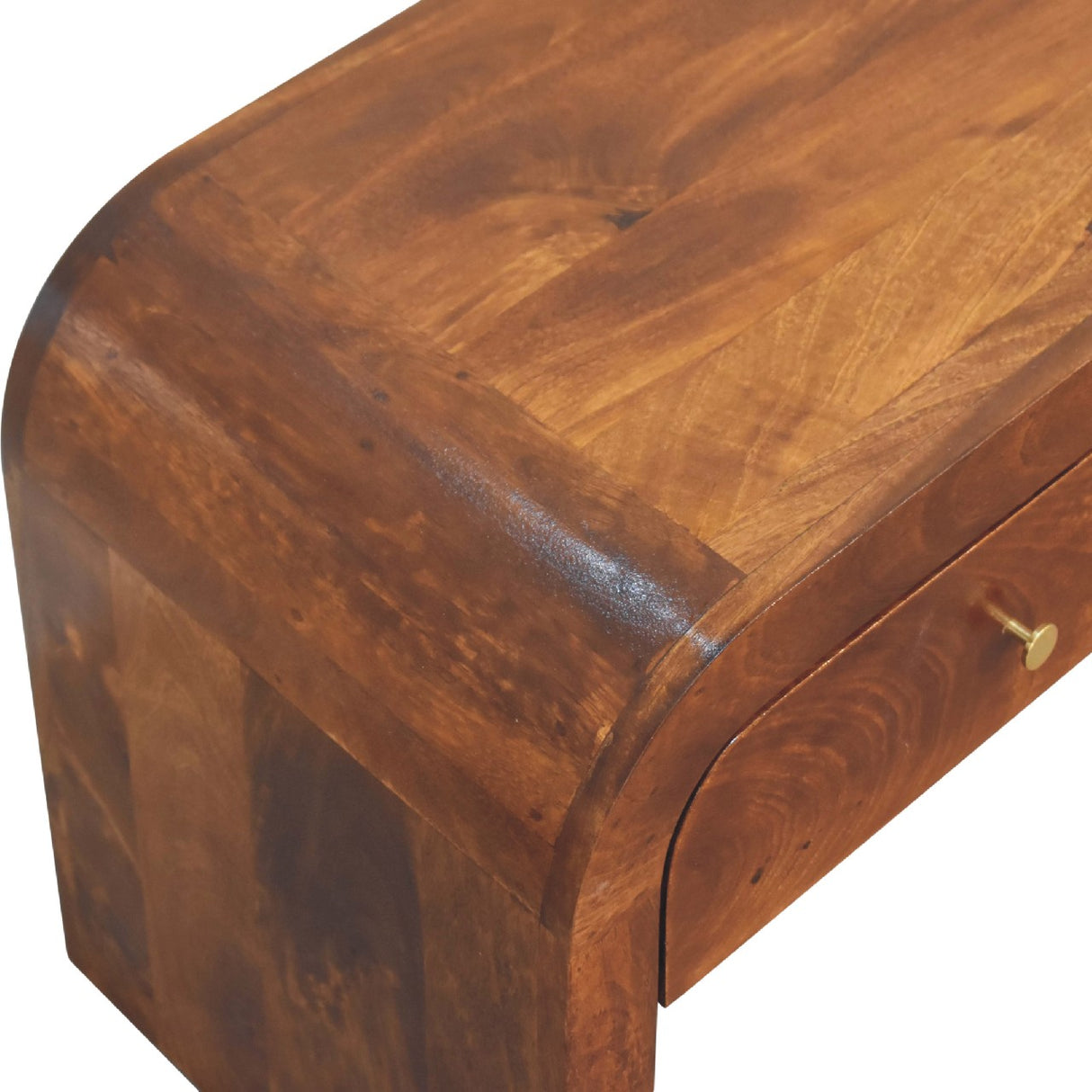 Solid Mango Wood TV Stand With 2 Drawers - Darcy