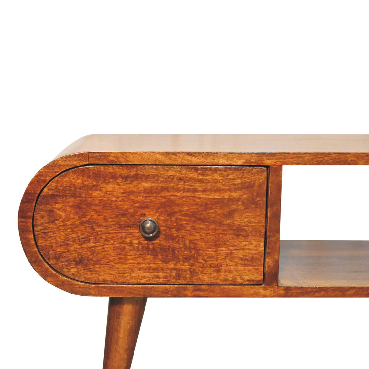 Solid Mango Wood TV Stand With 2 Drawers - London