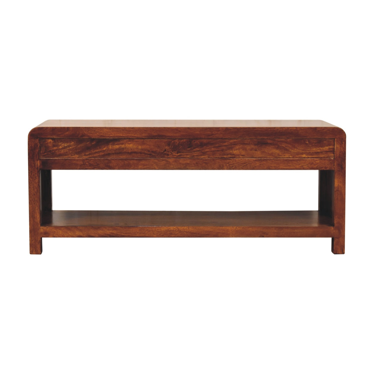 Solid Mango Wood TV Stand With 3 Drawers - Aspen
