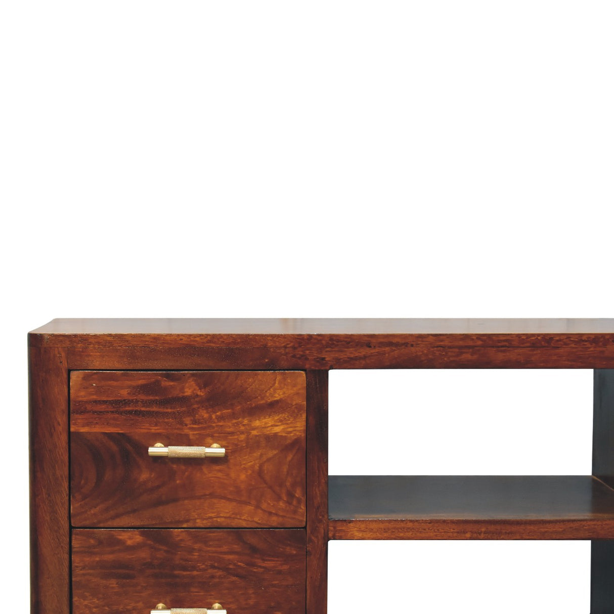 Solid Mango Wood TV Stand With 4 Drawers - Luca