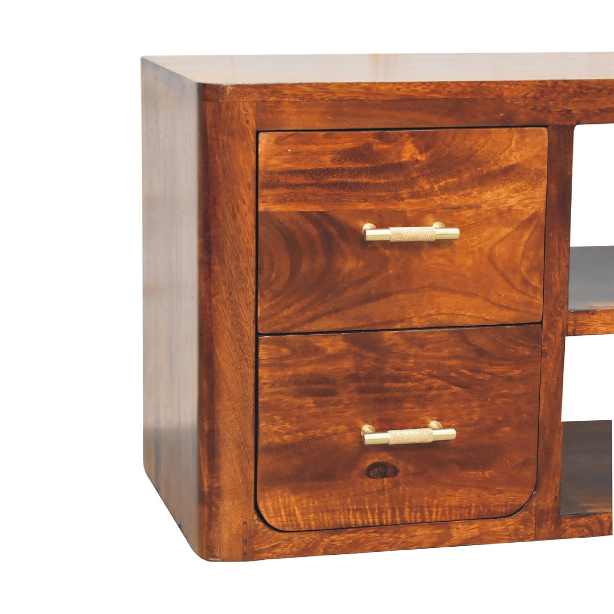 Solid Mango Wood TV Stand With 4 Drawers - Luca