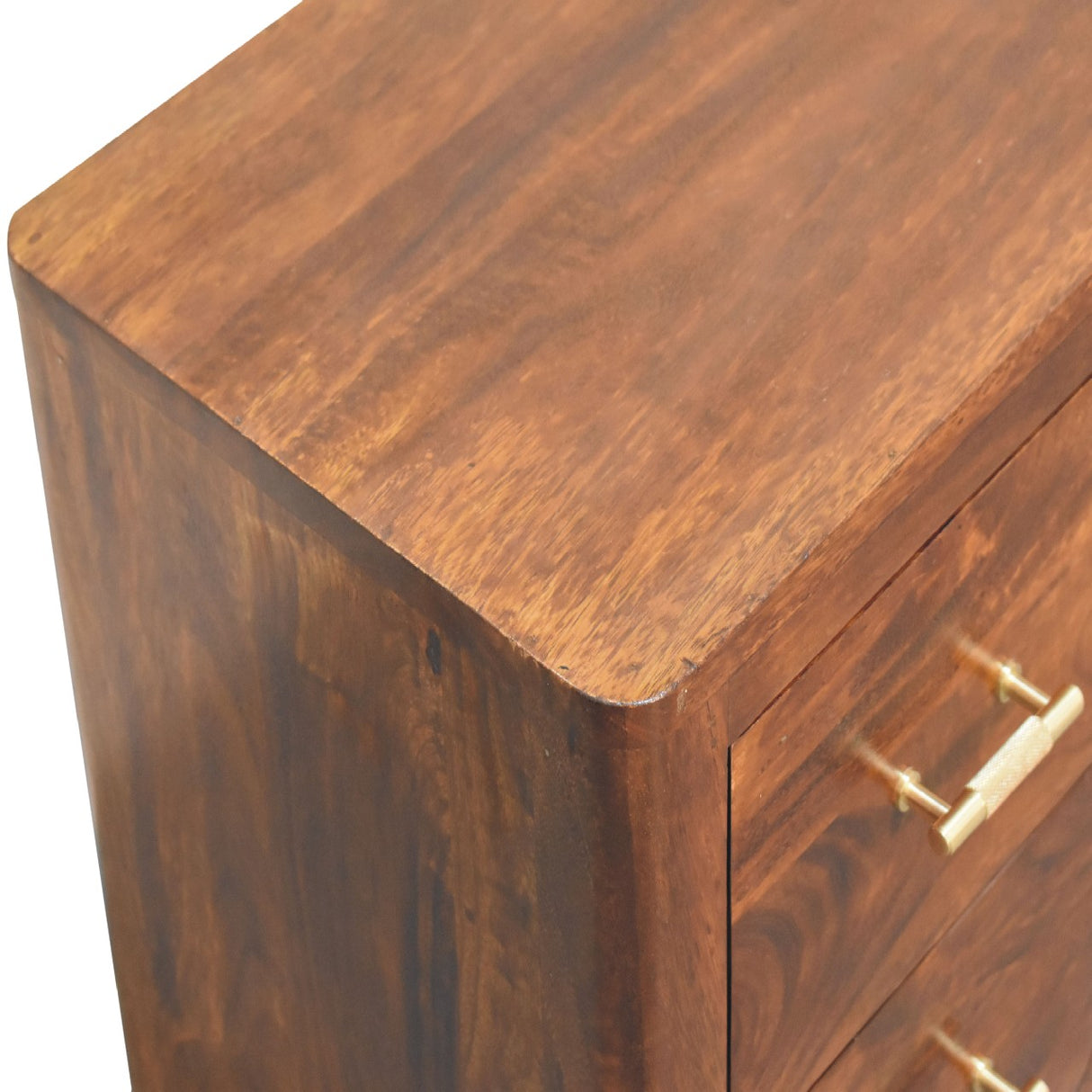 Solid Mango Wood TV Stand With 4 Drawers - Luca