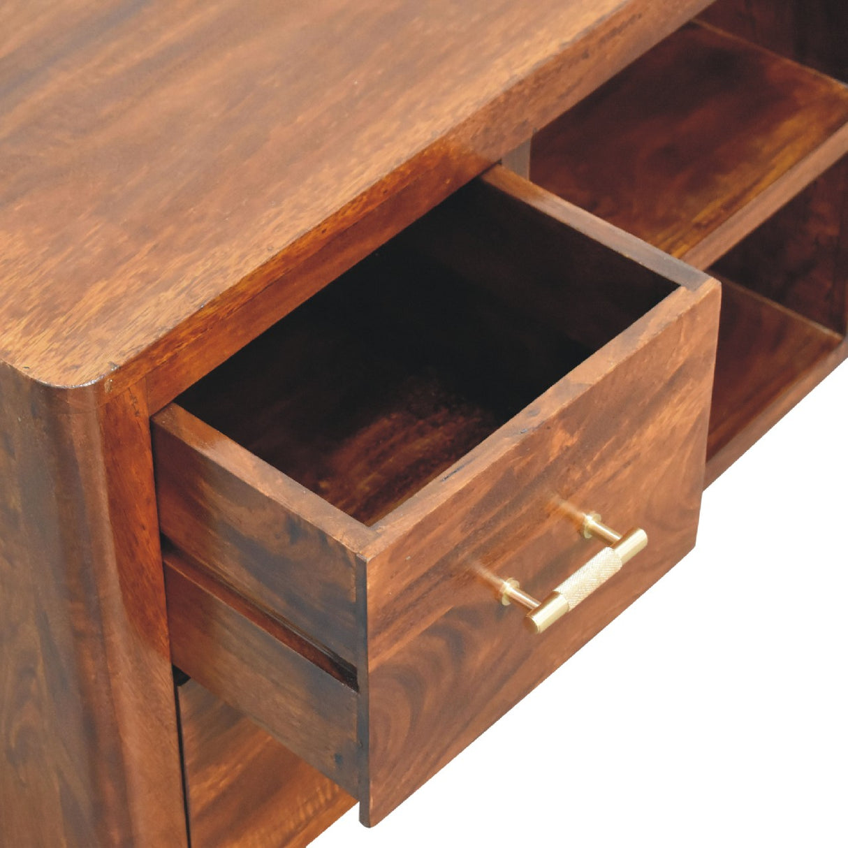 Solid Mango Wood TV Stand With 4 Drawers - Luca