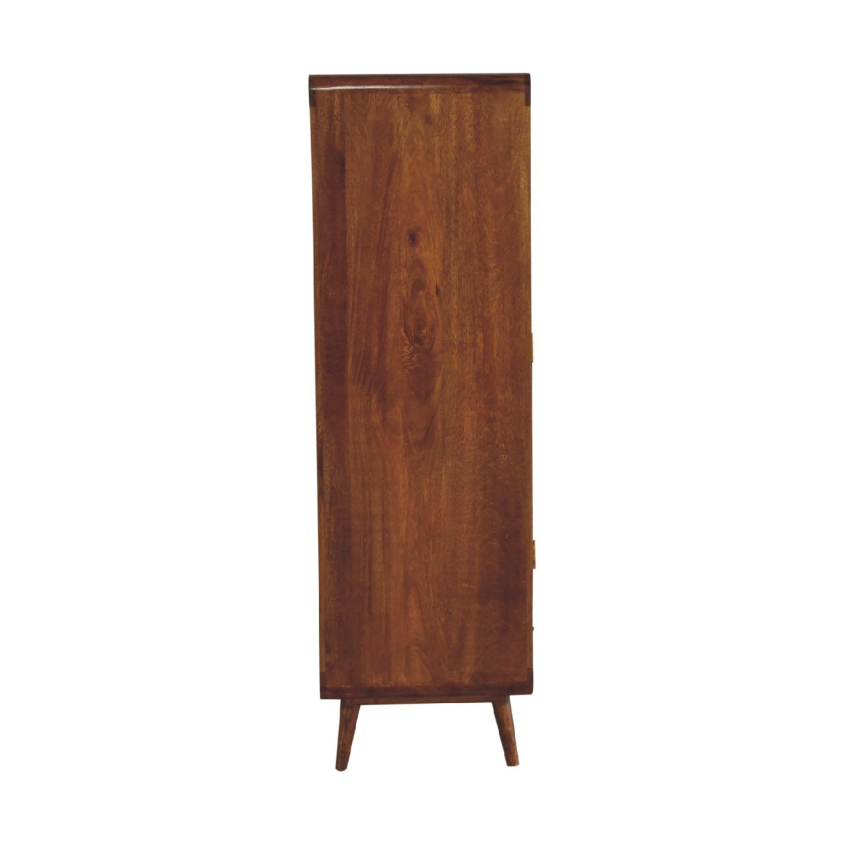Solid Mango Wood Wardrobe Curved With 2 Doors And 1 Drawer - Gloucester