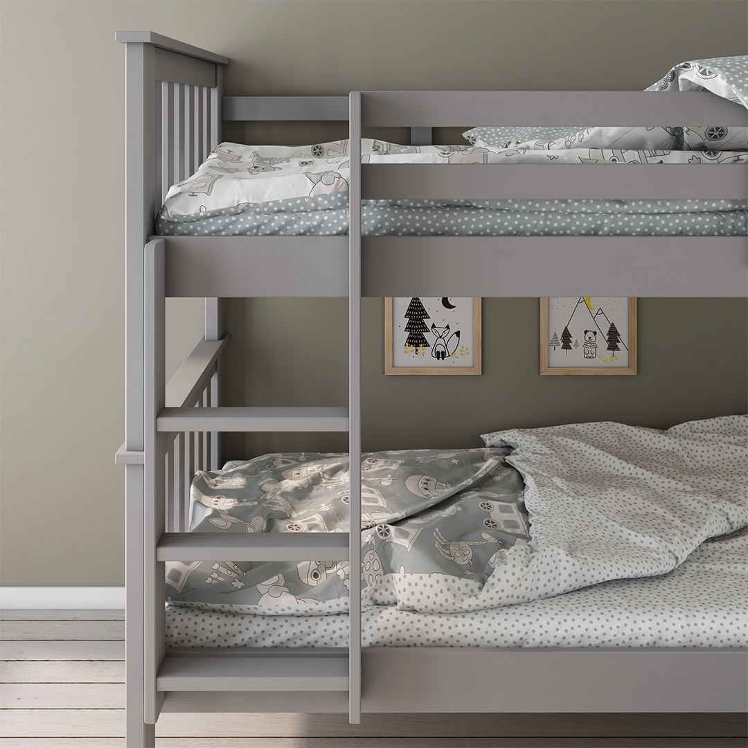 Solid Pine Wood Bunk Bed Single - Carra