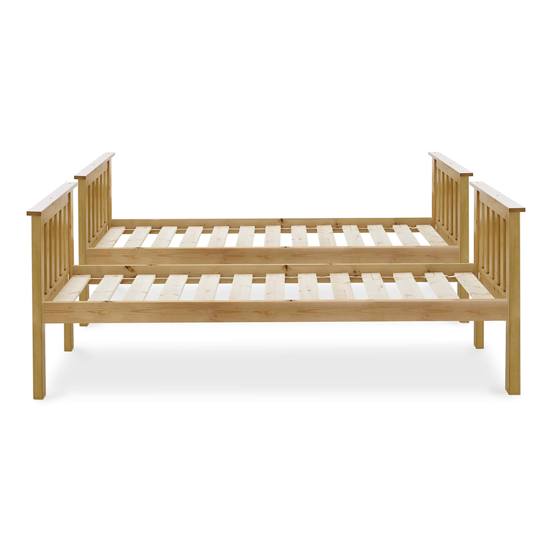 Solid Pine Wood Bunk Bed Single - Carra