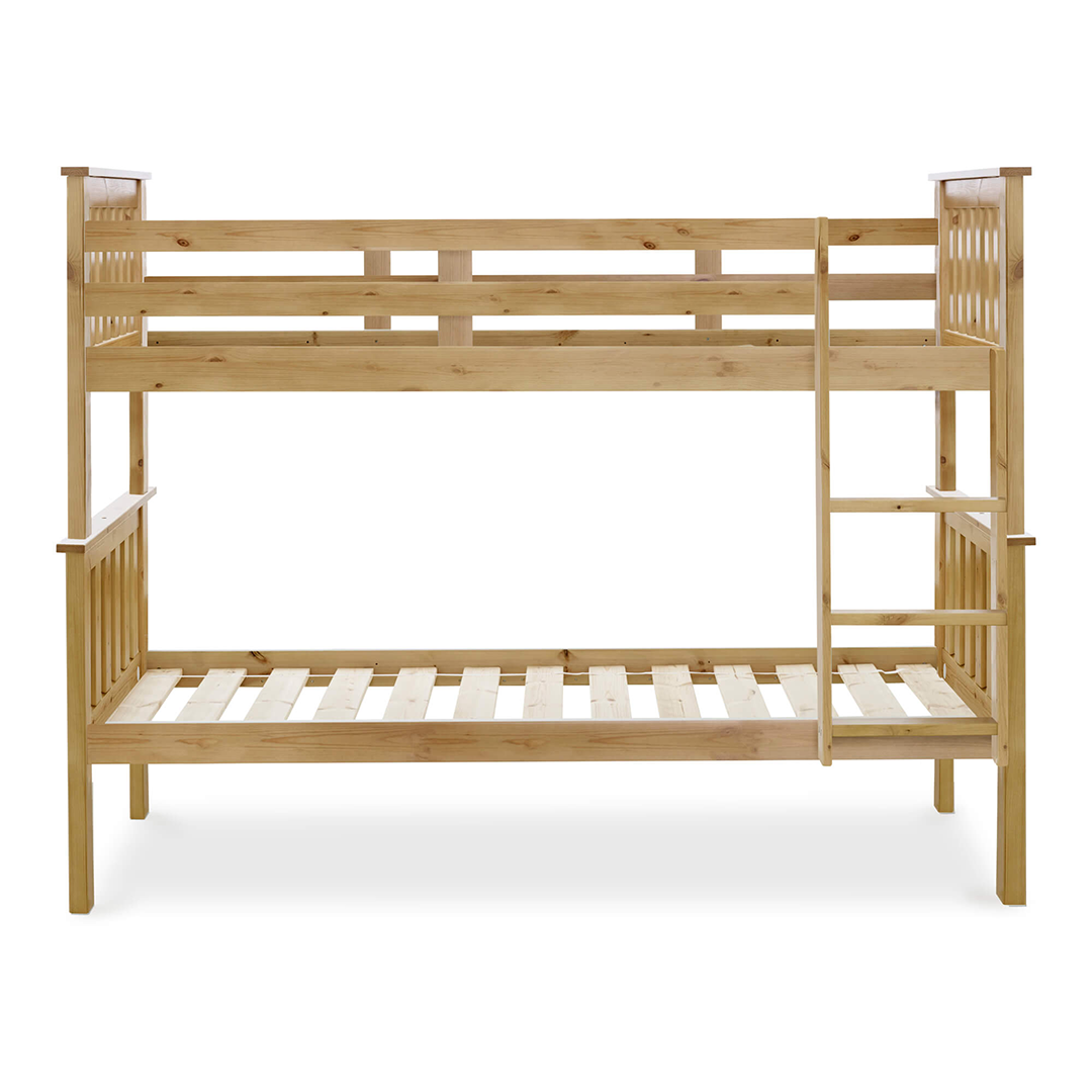 Solid Pine Wood Bunk Bed Single - Carra