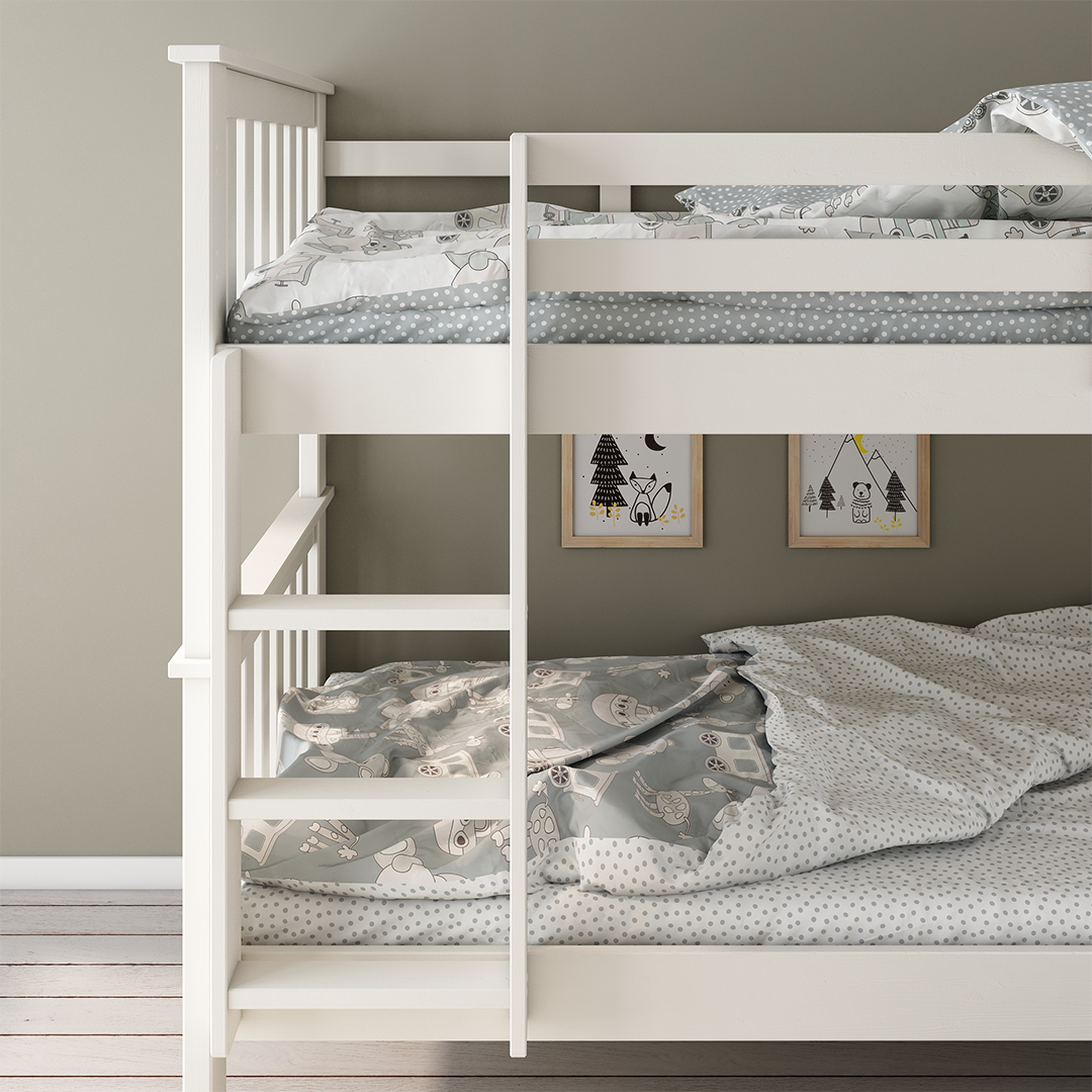 Solid Pine Wood Bunk Bed Single - Carra