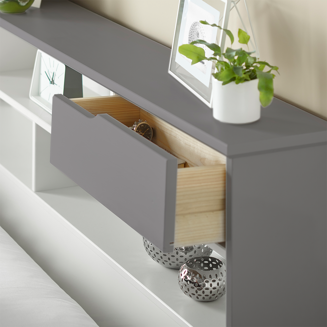 Solid Pine Wood Double Bed - Fabio