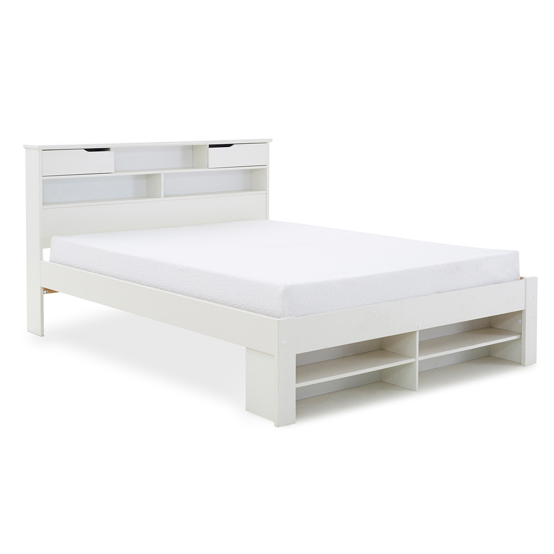 Solid Pine Wood Double Bed - Fabio
