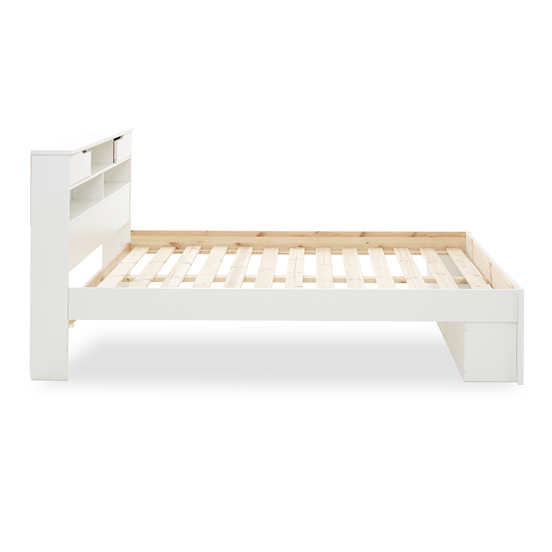 Solid Pine Wood Double Bed - Fabio