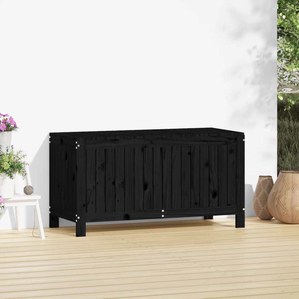 Solid Pine Wood Garden Storage Box 115cm Wide - Vantage Home