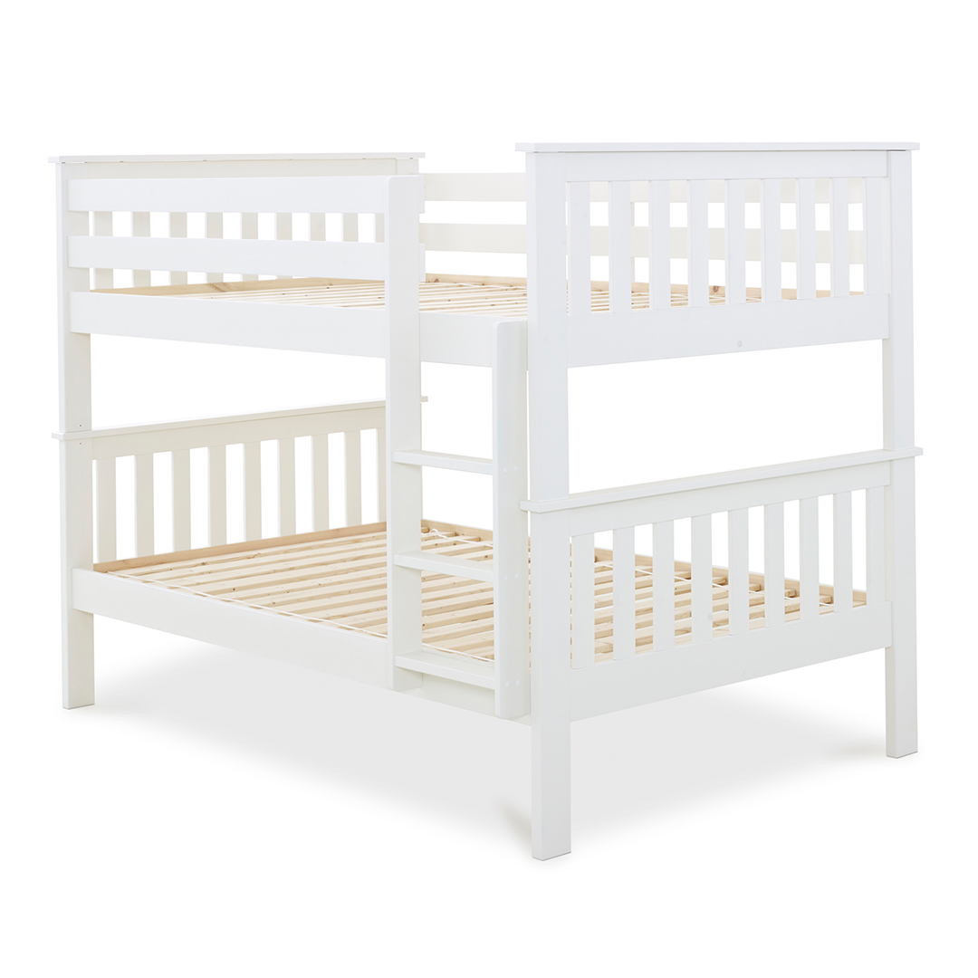 Solid Pine Wood Quadruple Bunk Bed Small Double - Oslo