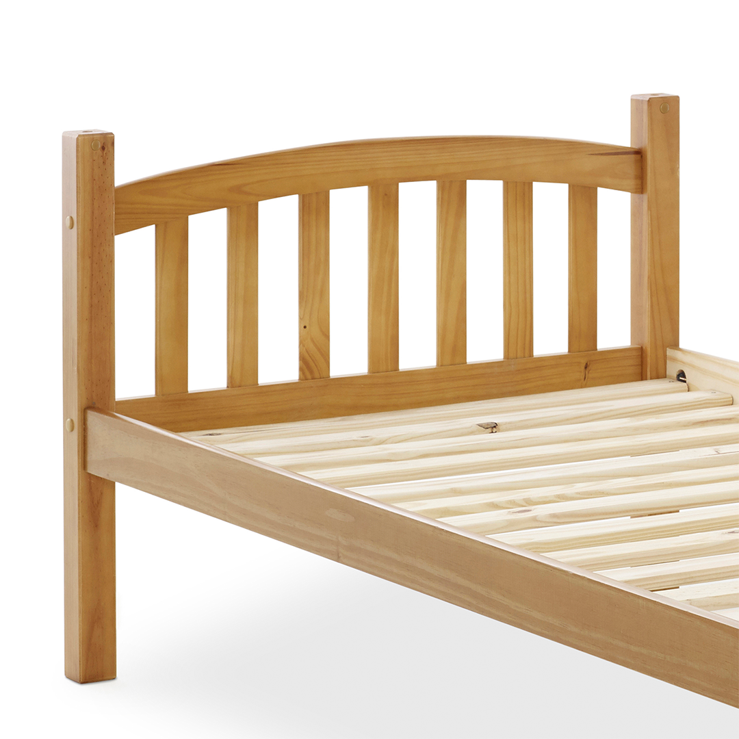 Solid Pine Wood Single Bunk Bed - Mya