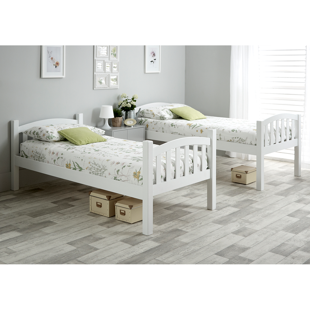 Solid Pine Wood Single Bunk Bed - Mya