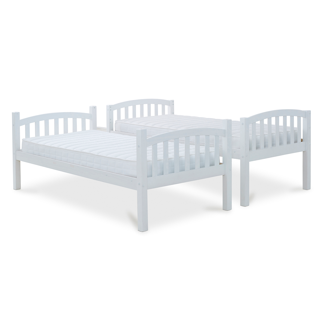 Solid Pine Wood Single Bunk Bed - Mya