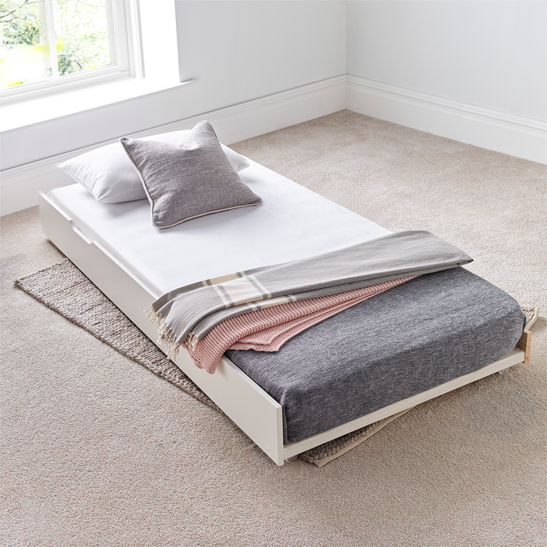 Solid Pine Wood Single Day Bed With Trundle - Tyler