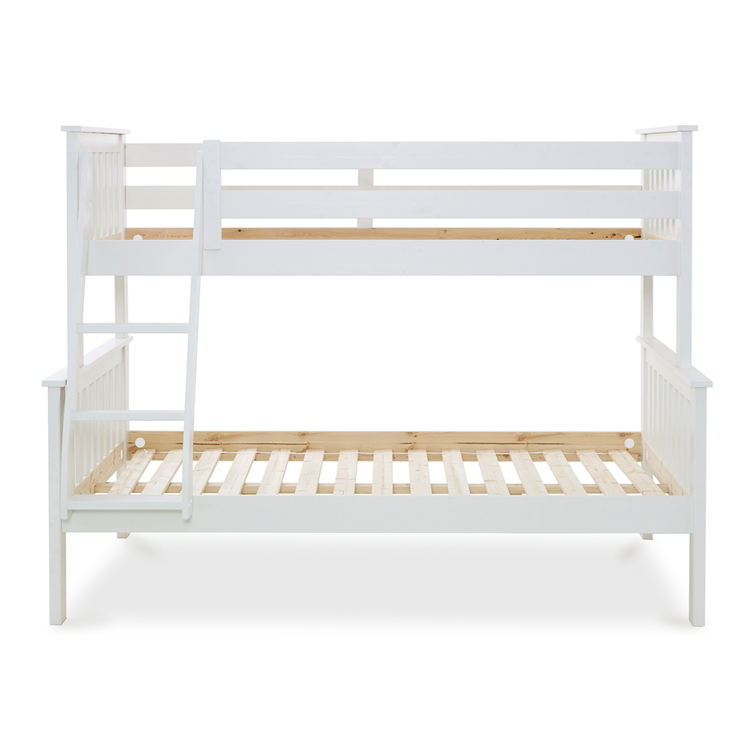 Solid Pine Wood Triple Sleeper Bunk Bed Single And Small Double - Carra