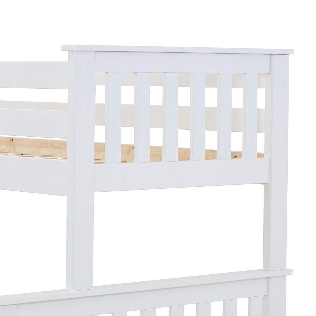 Solid Pine Wood Triple Sleeper Bunk Bed Single And Small Double - Carra
