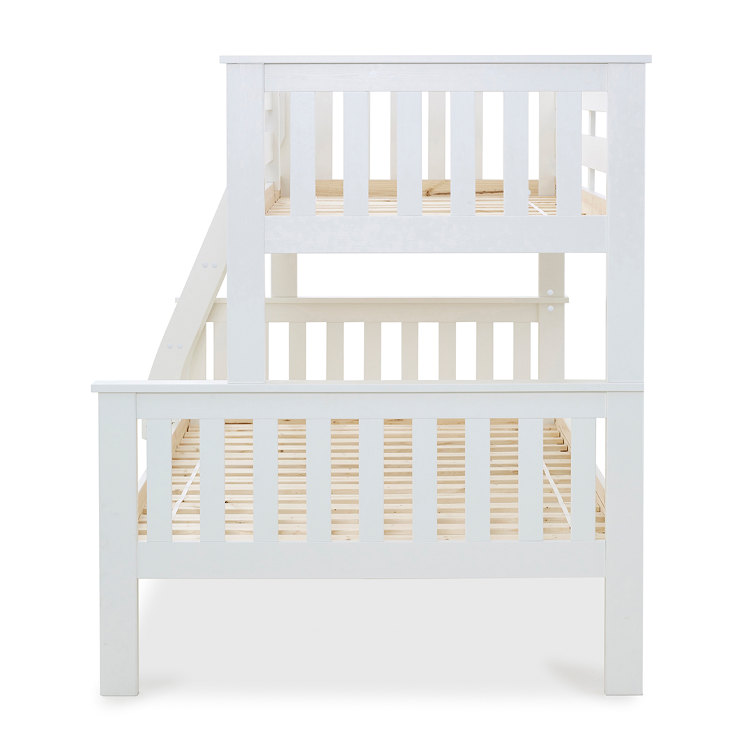 Solid Pine Wood Triple Sleeper Bunk Bed Single And Small Double - Carra