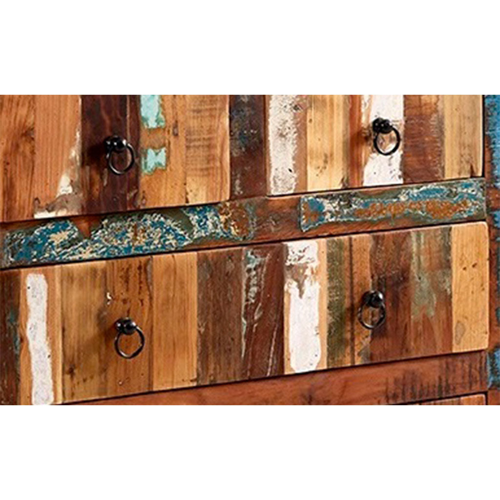Solid Reclaimed Wood Chest Of 9 Drawers - Coastal