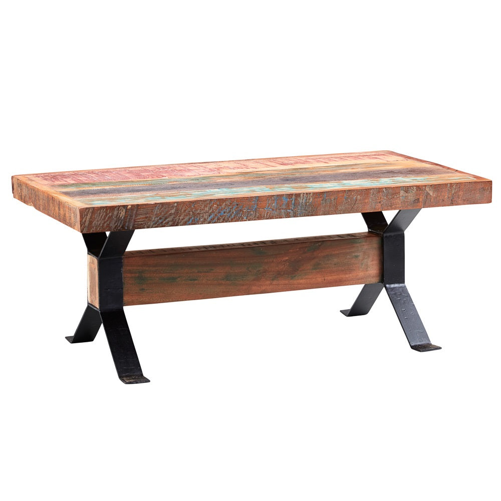 Solid Reclaimed Wood Coffee Table Rectangular - Coastal