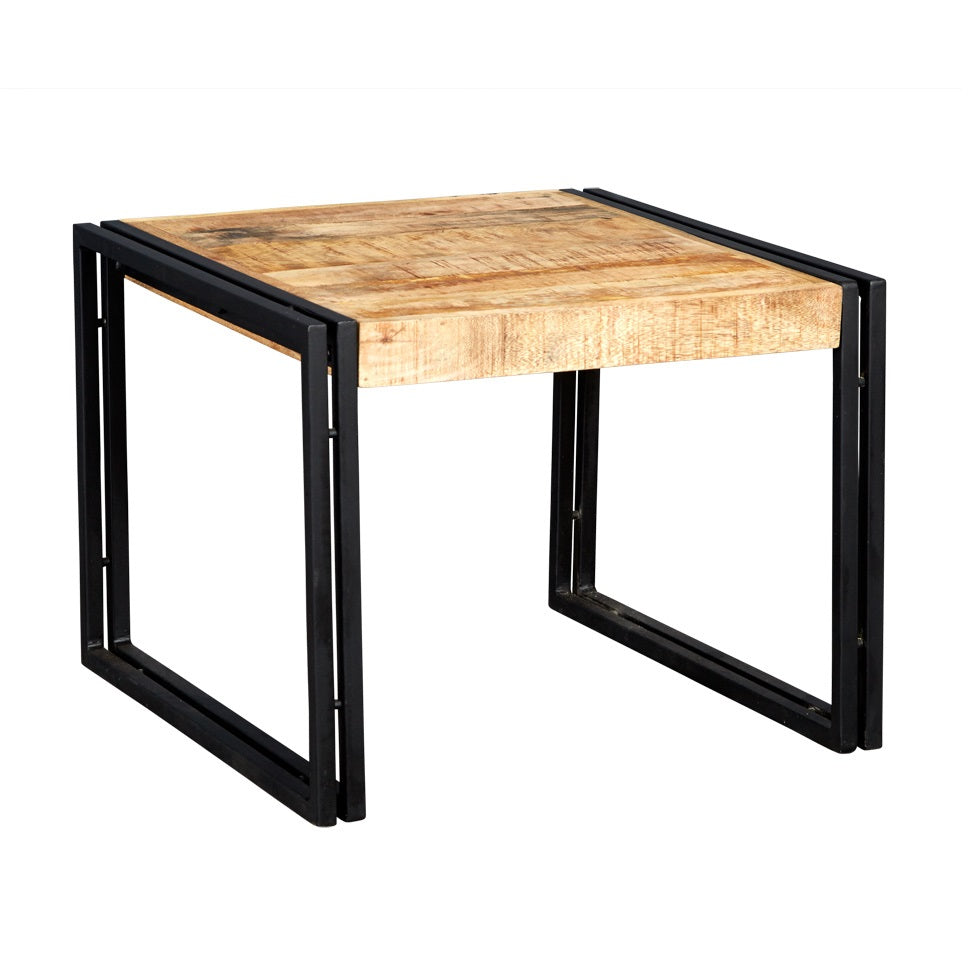 Solid Reclaimed Wood Coffee Table Square - Cosmo Industrial