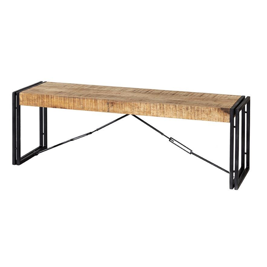 Solid Reclaimed Wood Dining Bench - Cosmo Industrial