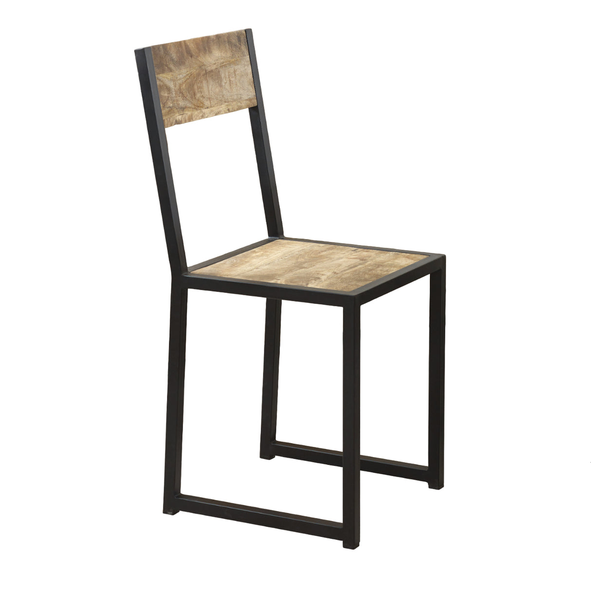 Solid Reclaimed Wood Dining Chairs in Set Of 2 - Cosmo Industrial