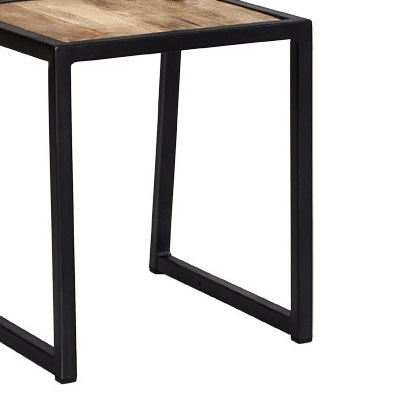 Solid Reclaimed Wood Dining Chairs in Set Of 2 - Cosmo Industrial