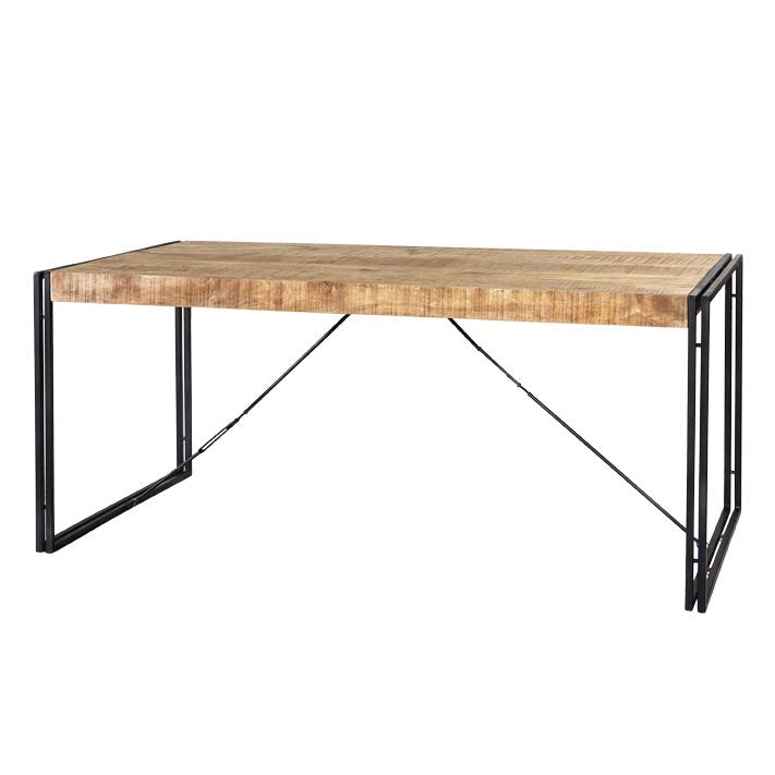Solid Reclaimed Wood Dining Table for 4 to 6 People - Cosmo Industrial