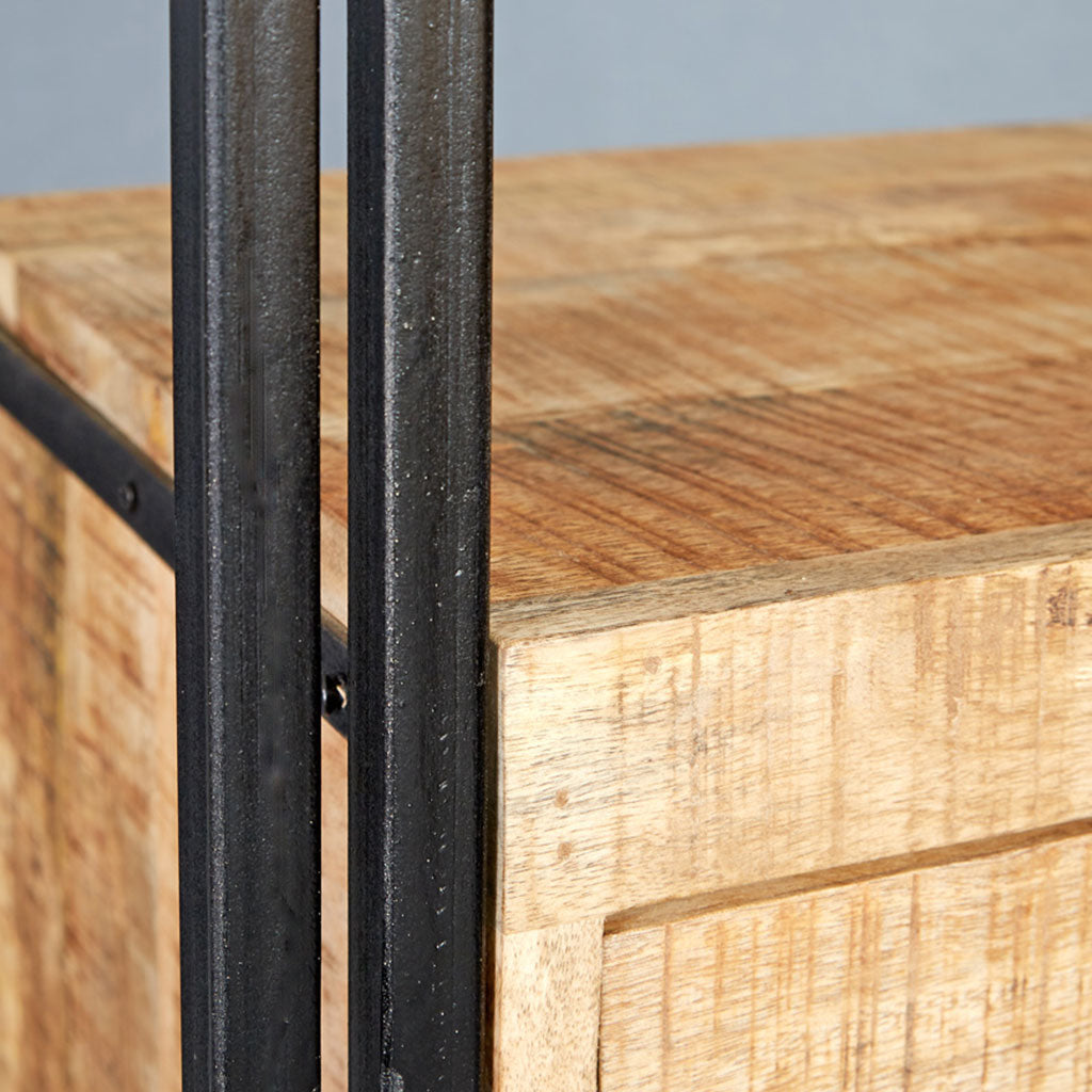 Solid Reclaimed Wood TV Stand With 2 Drawers - Cosmo Industrial