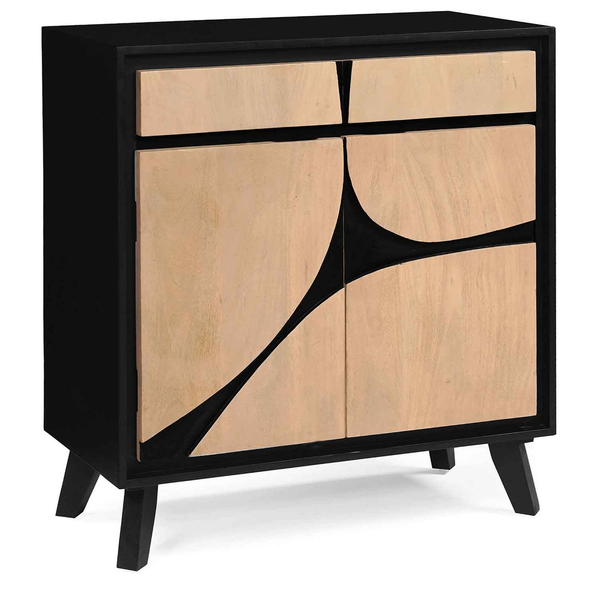 Solid Wood Sideboard 85cm Wide With 2 Doors And 2 Drawers - Boho