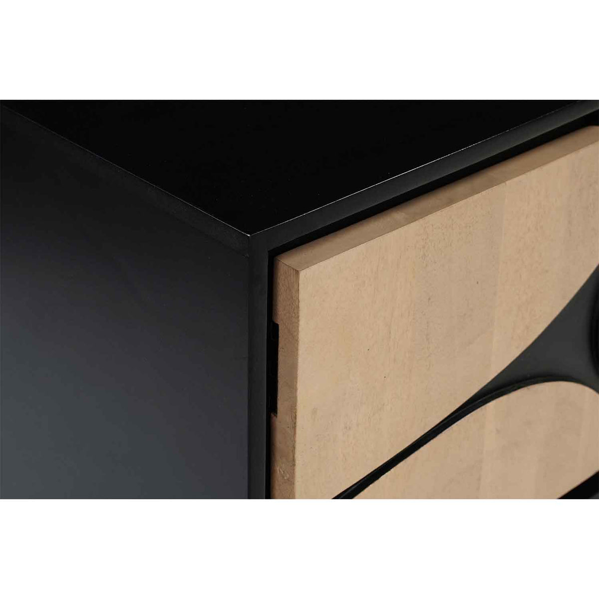 Solid Wood TV Stand 150cm Wide With 2 Doors And 1 Drawer - Boho