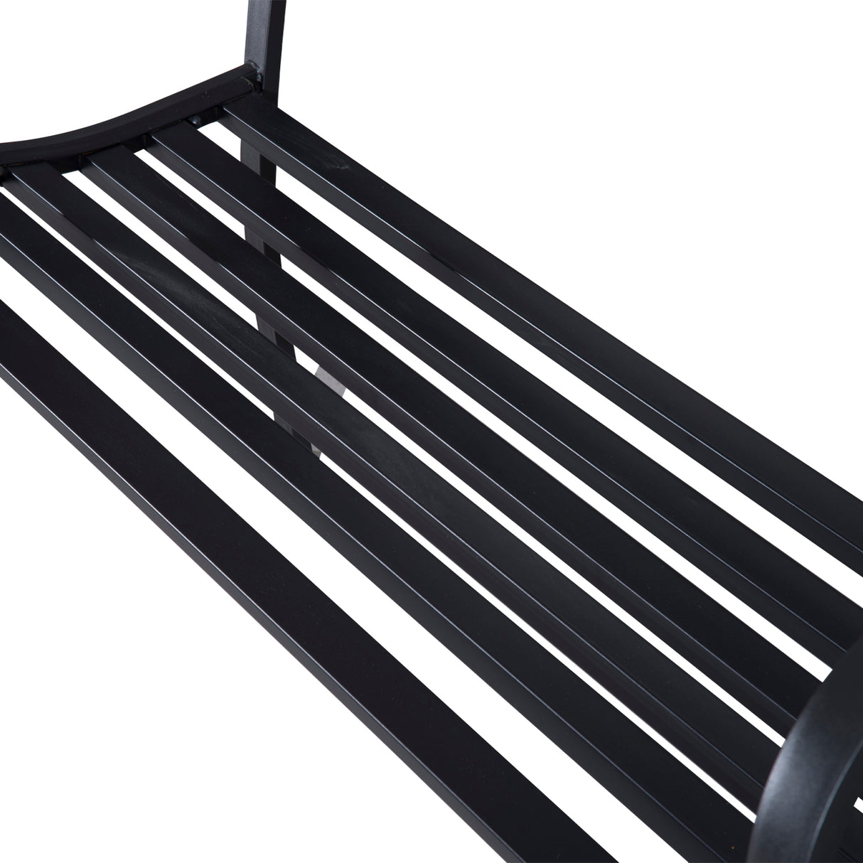Steel 2 Seater Garden Bench - Velmora