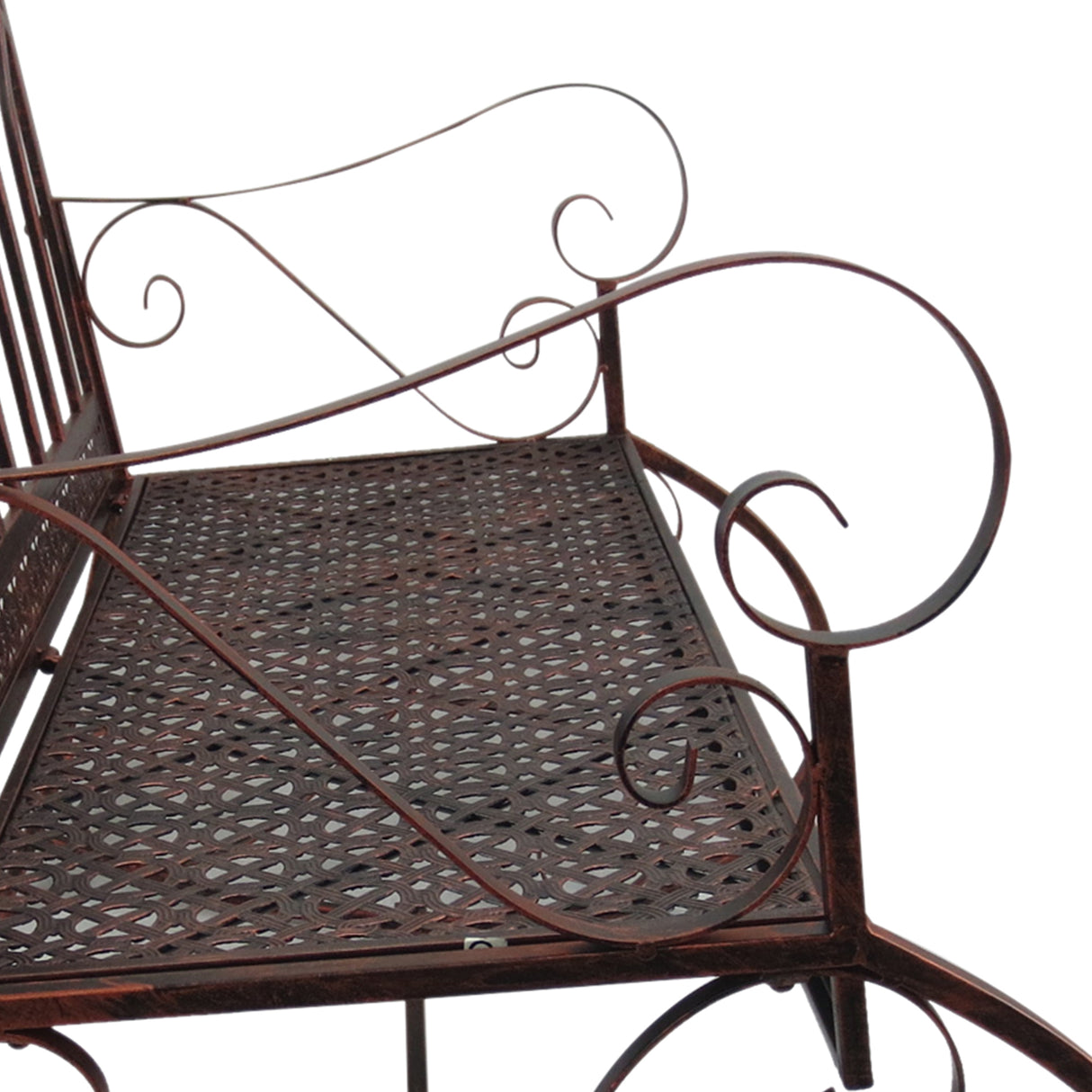 Steel 2 Seater Rocking Garden Bench Loveseat - Velmora