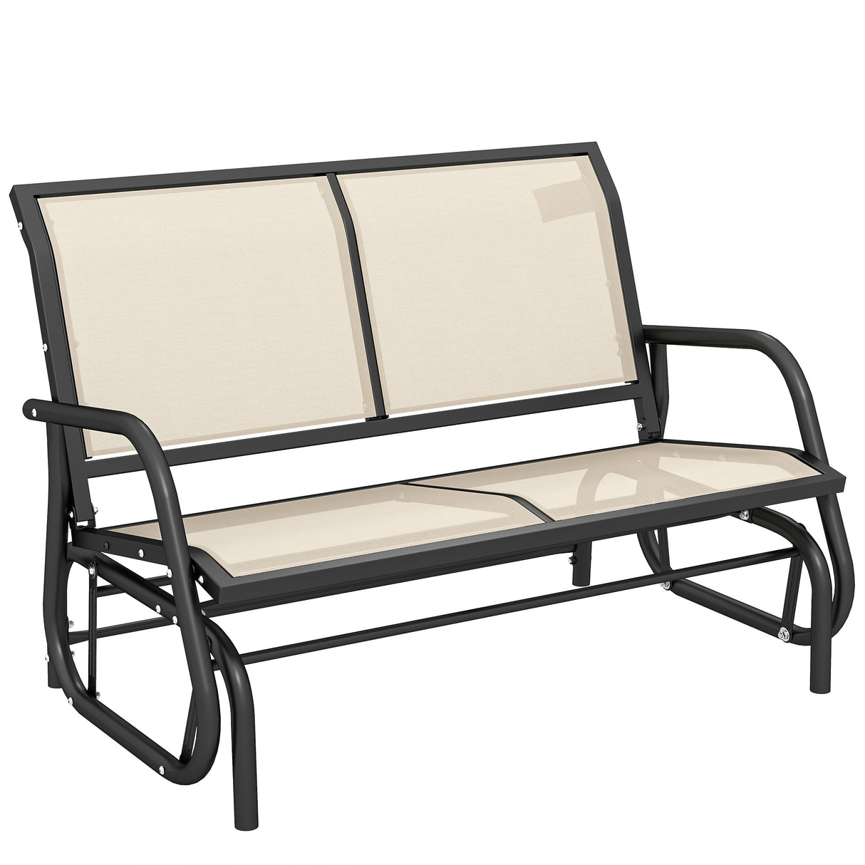 Steel 2 Seater Swing Gliding Garden Bench - Velmora