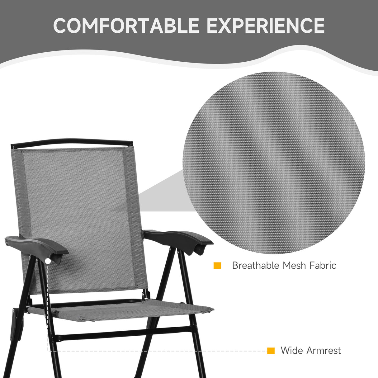Steel 3 Pieces Garden Bistro Set With 2 Folding Backrest Adjustable Armchairs - Velmora